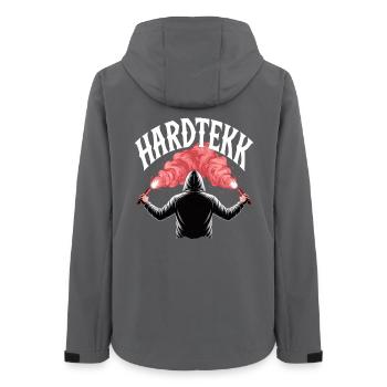 Hardtekk Tekke East Germany - Women’s Recycled Softshell Jacket by Stanley/Stella - anthracite - Back - AI Model Female 172 light (172cm)