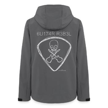 Guitar Rebel - Frauen Recycelte Softshelljacke von Stanley/Stella - Anthrazit - Hinten - AI Model Female 172 light (172cm)