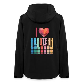 Hardtekk Tekke Ostdeutschland - Frauen Recycelte Softshelljacke von Stanley/Stella - Schwarz - Hinten - AI Model Female 172 light (172cm)