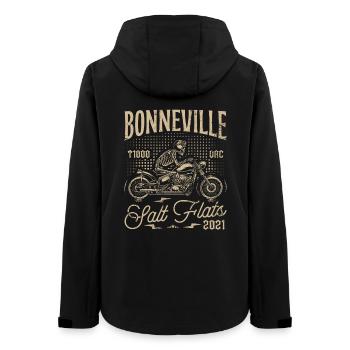 Bonneville Salzwüste Motorrad Geburtstag 2021 - Frauen Recycelte Softshelljacke von Stanley/Stella - Schwarz - Hinten - AI Model Female 172 light (172cm)
