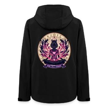 Meine Seele Schnurrt - Mystische Katze - Frauen Recycelte Softshelljacke von Stanley/Stella - Schwarz - Hinten - AI Model Female 172 light (172cm)