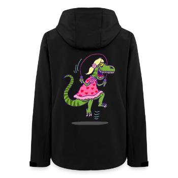 Tarnung für die Jagd - Frauen Recycelte Softshelljacke von Stanley/Stella - Schwarz - Hinten - AI Model Female 172 light (172cm)