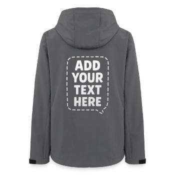 Anpassbares Hemd für Kreative und Designer - Frauen Recycelte Softshelljacke von Stanley/Stella - Anthrazit - Hinten - AI Model Female 172 light (172cm)