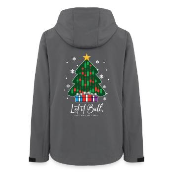 Let It Bull Crypto Exchanges Christmas Tree - Women’s Recycled Softshell Jacket by Stanley/Stella - anthracite - Back - AI Model Female 172 light (172cm)