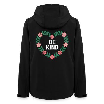 Be Kind Blossom Motif Coeur - Veste softshell femme recyclée Stanley/Stella - noir - Dos - AI Model Female 172 light (172cm)