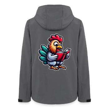 Lire coq en style bande dessinée - Veste softshell femme recyclée Stanley/Stella - charbon - Dos - AI Model Female 172 light (172cm)
