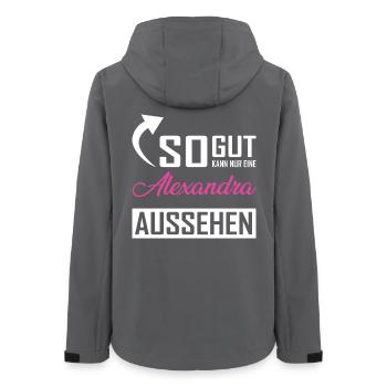 Seule une Alexandra peut être aussi belle - Veste softshell femme recyclée Stanley/Stella - charbon - Dos - AI Model Female 172 light (172cm)