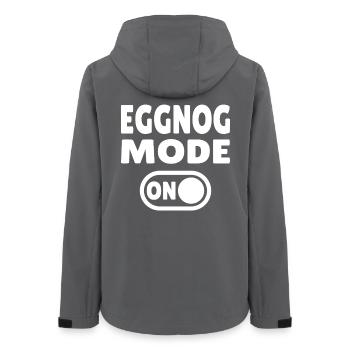 Eggnog Mode ON - lustiger Weihnachtsspruch - Frauen Recycelte Softshelljacke von Stanley/Stella - Anthrazit - Hinten - AI Model Female 172 light (172cm)
