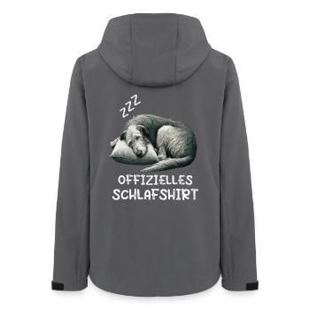 Offizielles Schlafshirt Irischer Wolfshund  - Frauen Recycelte Softshelljacke von Stanley/Stella - Anthrazit - Hinten - AI Model Female 172 light (172cm)