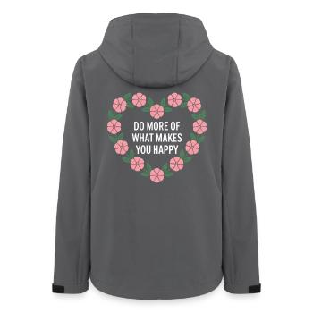 Fleur Coeur Plus de Bonheur - Veste softshell femme recyclée Stanley/Stella - charbon - Dos - AI Model Female 172 light (172cm)
