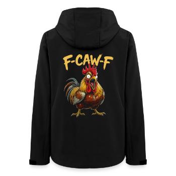 F-CAW-F Coq Dessin animé Graphique - Veste softshell femme recyclée Stanley/Stella - noir - Dos - AI Model Female 172 light (172cm)