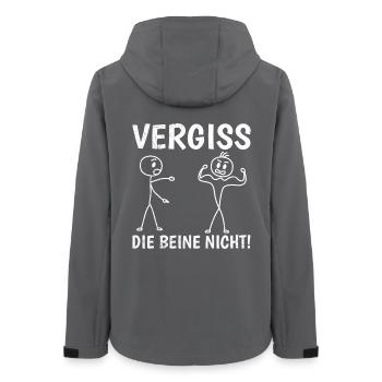 Strichmännchen BEINE NICHT VERGESSEN Lustiges - Frauen Recycelte Softshelljacke von Stanley/Stella - Anthrazit - Hinten - AI Model Female 172 light (172cm)