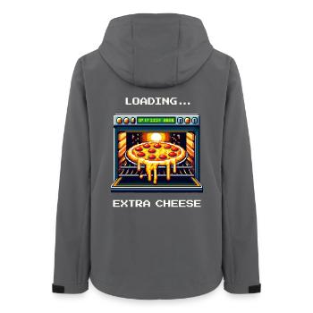 Chargement... Extra Fromage | Pizza Gaming Humour - Veste softshell femme recyclée Stanley/Stella - charbon - Dos - AI Model Female 172 light (172cm)