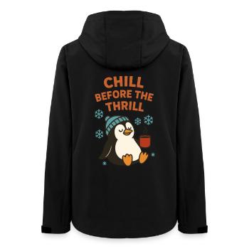 Noël Chill Before The Thrill Holiday Penguin - Veste softshell femme recyclée Stanley/Stella - noir - Dos - AI Model Female 172 light (172cm)