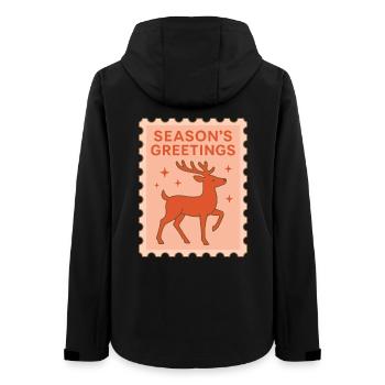 Weihnachtsgrüße Rentiere Weihnachtsstimmung - Frauen Recycelte Softshelljacke von Stanley/Stella - Schwarz - Hinten - AI Model Female 172 light (172cm)