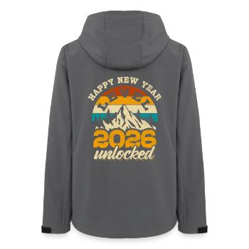 Happy New Year | Level 2026 unlocked | Gamer - Frauen Recycelte Softshelljacke von Stanley/Stella - Anthrazit - Hinten - AI Model Female 172 light (172cm)