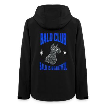 Bald Is Beautiful Sphynx Cat Hairless Club - Women’s Recycled Softshell Jacket by Stanley/Stella - black - Back - AI Model Female 172 light (172cm)