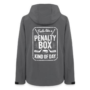 Eishockey Tag Spruch: Penalty Box Kind of Day - Frauen Recycelte Softshelljacke von Stanley/Stella - Anthrazit - Hinten - AI Model Female 172 light (172cm)