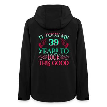 It took 39 years to look so good - Women’s Recycled Softshell Jacket by Stanley/Stella - black - Back - AI Model Female 172 light (172cm)