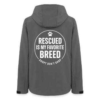 Gerettete Rasse Ist Mein Favorit - Frauen Recycelte Softshelljacke von Stanley/Stella - Anthrazit - Hinten - AI Model Female 172 light (172cm)