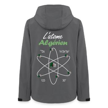 The Algerian Atom Flag Algeria Science - Women’s Recycled Softshell Jacket by Stanley/Stella - anthracite - Back - AI Model Female 172 light (172cm)