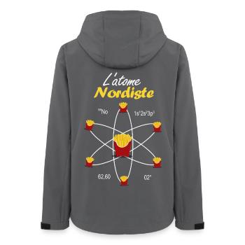 L'Atome Nordiste Frites Emblem Hauts-de-France - Women’s Recycled Softshell Jacket by Stanley/Stella - anthracite - Back - AI Model Female 172 light (172cm)
