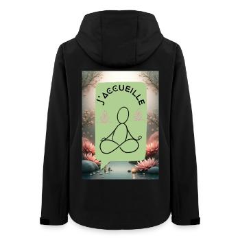 J'acceuille Zen - Veste softshell femme recyclée Stanley/Stella - noir - Dos - AI Model Female 172 light (172cm)