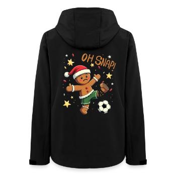 Gingerbread Man Goal Celebration Santa oh snap - Women’s Recycled Softshell Jacket by Stanley/Stella - black - Back - AI Model Female 172 light (172cm)