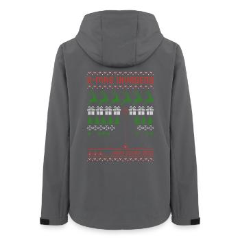 X-Mas Invaders | Ballerspiel | ugly christmas - Frauen Recycelte Softshelljacke von Stanley/Stella - Anthrazit - Hinten - AI Model Female 172 light (172cm)