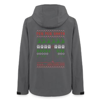 Pew Pew Santa | Shooting Game | ugly christmas - Women’s Recycled Softshell Jacket by Stanley/Stella - anthracite - Back - AI Model Female 172 light (172cm)