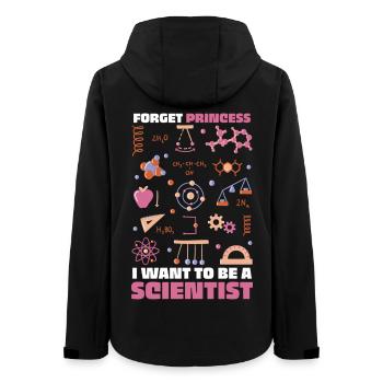 Ich will Wissenschaftler sein – bunte Doodles - Frauen Recycelte Softshelljacke von Stanley/Stella - Schwarz - Hinten - AI Model Female 172 light (172cm)