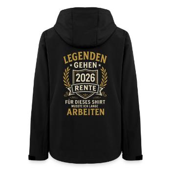 Legends Are Retiring In 2026 Tri-blend T-Shirt - Women’s Recycled Softshell Jacket by Stanley/Stella - black - Back - AI Model Female 172 light (172cm)