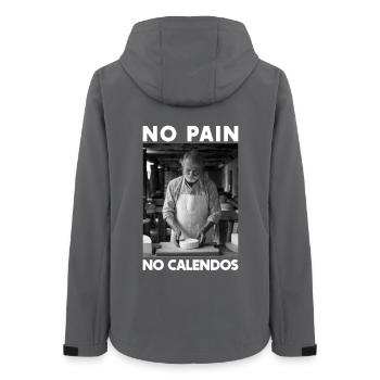No Pain No Calendos Humour Normandie Camembert - Veste softshell femme recyclée Stanley/Stella - charbon - Dos - AI Model Female 172 light (172cm)