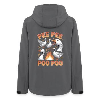 Pee Pee Poo Poo Unwearable Bootleg - Frauen Recycelte Softshelljacke von Stanley/Stella - Anthrazit - Hinten - AI Model Female 172 light (172cm)