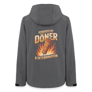 Doner Kebab Humor - Women’s Recycled Softshell Jacket by Stanley/Stella - anthracite - Back - AI Model Female 172 light (172cm)