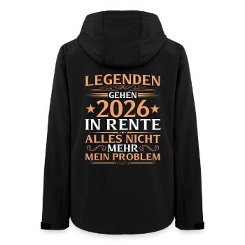 Rente 2026 Arbeitskollege Legende im Ruhestand - Frauen Recycelte Softshelljacke von Stanley/Stella - Schwarz - Hinten - AI Model Female 172 light (172cm)