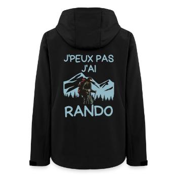 Jpeux Pas J'ai Rando - Veste softshell femme recyclée Stanley/Stella - noir - Dos - AI Model Female 172 light (172cm)