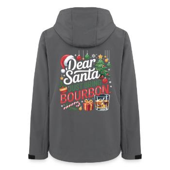 Cher Père Noël apportez du bourbon Chemise - Veste softshell femme recyclée Stanley/Stella - charbon - Dos - AI Model Female 172 light (172cm)