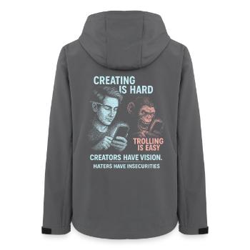 Social Media Creator Shirt Influencers Creators - Women’s Recycled Softshell Jacket by Stanley/Stella - anthracite - Back - AI Model Female 172 light (172cm)