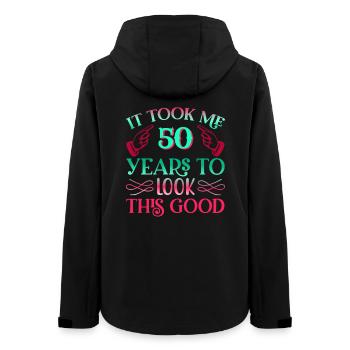 It took 50 years to look so good - Women’s Recycled Softshell Jacket by Stanley/Stella - black - Back - AI Model Female 172 light (172cm)