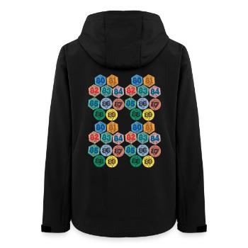 Vintage 80er Retro Auto Aufkleber - Frauen Recycelte Softshelljacke von Stanley/Stella - Schwarz - Hinten - AI Model Female 172 light (172cm)
