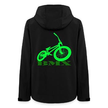BMX Bike - Women’s Recycled Softshell Jacket by Stanley/Stella - black - Back - AI Model Female 172 light (172cm)