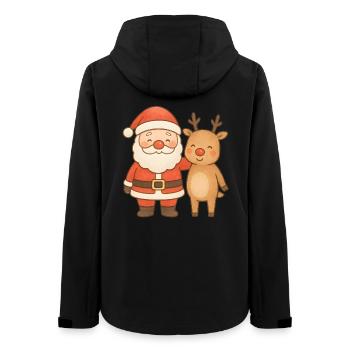 Noël des rennes du Père Noël pour les vacances familiales - Veste softshell femme recyclée Stanley/Stella - noir - Dos - AI Model Female 172 light (172cm)