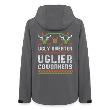 Ugly Sweater Weihnachtsfeier Büro Kollegen lustig - Frauen Recycelte Softshelljacke von Stanley/Stella - Anthrazit - Hinten - AI Model Female 172 light (172cm)