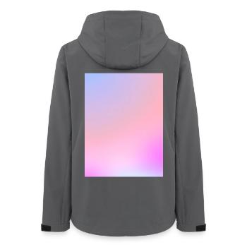 Dreamy Cotton Candy Pastel Gradient - Women’s Recycled Softshell Jacket by Stanley/Stella - anthracite - Back - AI Model Female 172 light (172cm)