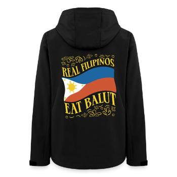 Real Filipinos Eat Balut Philippines - Women’s Recycled Softshell Jacket by Stanley/Stella - black - Back - AI Model Female 172 light (172cm)