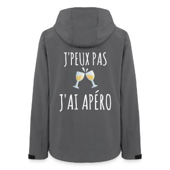 I can't I have aperitif humor aperitif I can't - Women’s Recycled Softshell Jacket by Stanley/Stella - anthracite - Back - AI Model Female 172 light (172cm)