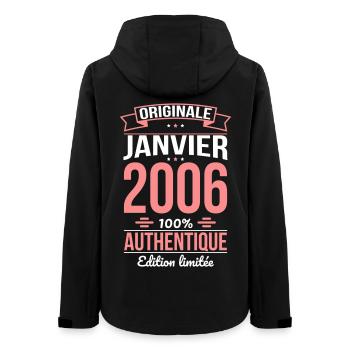 Anniversaire 20 ans - Originale - Janvier 2006 - Veste softshell femme recyclée Stanley/Stella - noir - Dos - AI Model Female 172 light (172cm)
