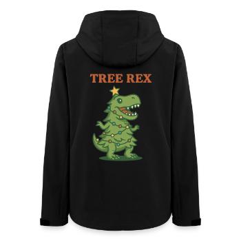 Tree Rex Design familial de Noël drôle - Veste softshell femme recyclée Stanley/Stella - noir - Dos - AI Model Female 172 light (172cm)