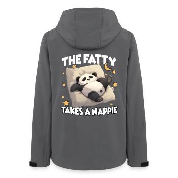 Ein Geschenk für Faulenzer und Panda-Liebhaber - Frauen Recycelte Softshelljacke von Stanley/Stella - Anthrazit - Hinten - AI Model Female 172 light (172cm)